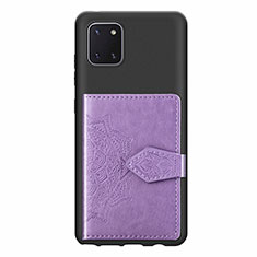 Funda Silicona Carcasa Ultrafina Goma con Magnetico S02D para Samsung Galaxy Note 10 Lite Morado