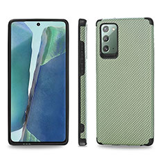 Funda Silicona Carcasa Ultrafina Goma con Magnetico S02D para Samsung Galaxy Note 20 5G Verde