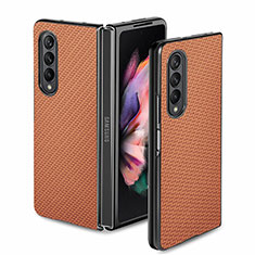 Funda Silicona Carcasa Ultrafina Goma con Magnetico S02D para Samsung Galaxy Z Fold4 5G Marron