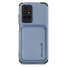 Funda Silicona Carcasa Ultrafina Goma con Magnetico S02D para Xiaomi Redmi 10 4G Azul