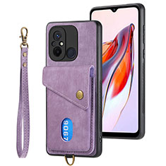 Funda Silicona Carcasa Ultrafina Goma con Magnetico S02D para Xiaomi Redmi 11A 4G Morado