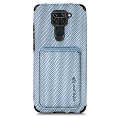 Funda Silicona Carcasa Ultrafina Goma con Magnetico S02D para Xiaomi Redmi Note 9 Azul