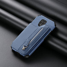 Funda Silicona Carcasa Ultrafina Goma con Magnetico S02D para Xiaomi Redmi Note 9 Pro Azul