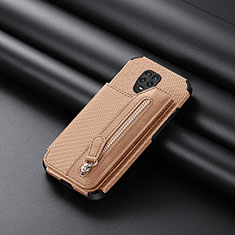 Funda Silicona Carcasa Ultrafina Goma con Magnetico S02D para Xiaomi Redmi Note 9 Pro Max Oro