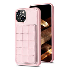 Funda Silicona Carcasa Ultrafina Goma con Magnetico S03D para Apple iPhone 13 Oro Rosa