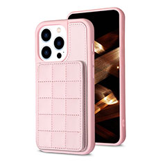 Funda Silicona Carcasa Ultrafina Goma con Magnetico S03D para Apple iPhone 13 Pro Oro Rosa