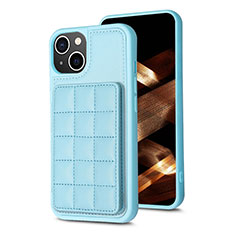 Funda Silicona Carcasa Ultrafina Goma con Magnetico S03D para Apple iPhone 15 Azul Cielo