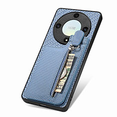 Funda Silicona Carcasa Ultrafina Goma con Magnetico S03D para Huawei Honor Magic5 Lite 5G Azul