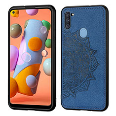 Funda Silicona Carcasa Ultrafina Goma con Magnetico S03D para Samsung Galaxy A11 Azul