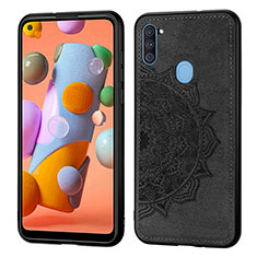 Funda Silicona Carcasa Ultrafina Goma con Magnetico S03D para Samsung Galaxy A11 Negro