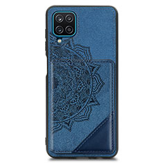 Funda Silicona Carcasa Ultrafina Goma con Magnetico S03D para Samsung Galaxy A12 5G Azul