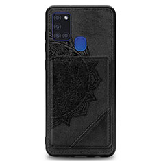 Funda Silicona Carcasa Ultrafina Goma con Magnetico S03D para Samsung Galaxy A21s Negro
