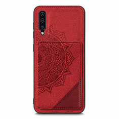 Funda Silicona Carcasa Ultrafina Goma con Magnetico S03D para Samsung Galaxy A30S Rojo