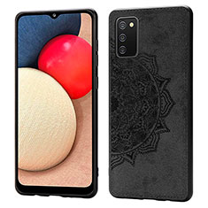 Funda Silicona Carcasa Ultrafina Goma con Magnetico S03D para Samsung Galaxy M02s Negro