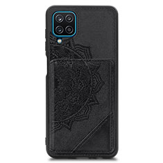 Funda Silicona Carcasa Ultrafina Goma con Magnetico S03D para Samsung Galaxy M12 Negro