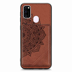 Funda Silicona Carcasa Ultrafina Goma con Magnetico S03D para Samsung Galaxy M30s Marron