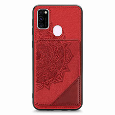 Funda Silicona Carcasa Ultrafina Goma con Magnetico S03D para Samsung Galaxy M30s Rojo