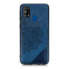 Funda Silicona Carcasa Ultrafina Goma con Magnetico S03D para Samsung Galaxy M31 Azul