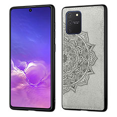 Funda Silicona Carcasa Ultrafina Goma con Magnetico S03D para Samsung Galaxy M80S Gris