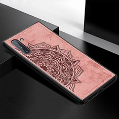 Funda Silicona Carcasa Ultrafina Goma con Magnetico S03D para Samsung Galaxy Note 10 5G Oro Rosa