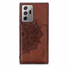 Funda Silicona Carcasa Ultrafina Goma con Magnetico S03D para Samsung Galaxy Note 20 Ultra 5G Marron