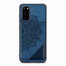 Funda Silicona Carcasa Ultrafina Goma con Magnetico S03D para Samsung Galaxy S20 5G Azul