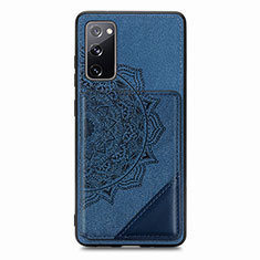 Funda Silicona Carcasa Ultrafina Goma con Magnetico S03D para Samsung Galaxy S20 Lite 5G Azul