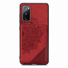 Funda Silicona Carcasa Ultrafina Goma con Magnetico S03D para Samsung Galaxy S20 Lite 5G Rojo