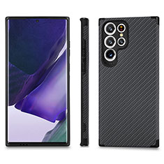 Funda Silicona Carcasa Ultrafina Goma con Magnetico S03D para Samsung Galaxy S21 Ultra 5G Negro