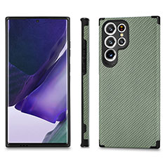 Funda Silicona Carcasa Ultrafina Goma con Magnetico S03D para Samsung Galaxy S21 Ultra 5G Verde