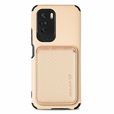 Funda Silicona Carcasa Ultrafina Goma con Magnetico S03D para Xiaomi Mi 11X Pro 5G Oro