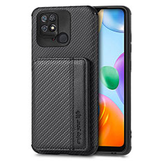 Funda Silicona Carcasa Ultrafina Goma con Magnetico S03D para Xiaomi Redmi 10C 4G Negro