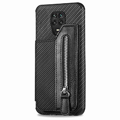 Funda Silicona Carcasa Ultrafina Goma con Magnetico S03D para Xiaomi Redmi Note 9 Pro Negro