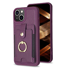 Funda Silicona Carcasa Ultrafina Goma con Magnetico S04D para Apple iPhone 13 Morado