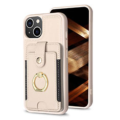 Funda Silicona Carcasa Ultrafina Goma con Magnetico S04D para Apple iPhone 14 Oro