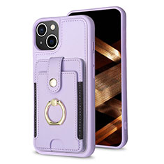 Funda Silicona Carcasa Ultrafina Goma con Magnetico S04D para Apple iPhone 14 Plus Purpura Claro