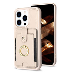 Funda Silicona Carcasa Ultrafina Goma con Magnetico S04D para Apple iPhone 14 Pro Max Oro