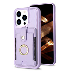 Funda Silicona Carcasa Ultrafina Goma con Magnetico S04D para Apple iPhone 14 Pro Purpura Claro