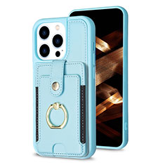 Funda Silicona Carcasa Ultrafina Goma con Magnetico S04D para Apple iPhone 15 Pro Max Azul Cielo