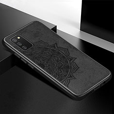 Funda Silicona Carcasa Ultrafina Goma con Magnetico S04D para Samsung Galaxy A03s Negro