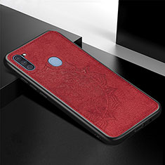 Funda Silicona Carcasa Ultrafina Goma con Magnetico S04D para Samsung Galaxy A11 Rojo