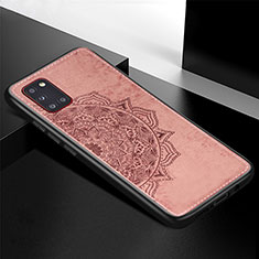 Funda Silicona Carcasa Ultrafina Goma con Magnetico S04D para Samsung Galaxy A31 Oro Rosa