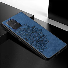 Funda Silicona Carcasa Ultrafina Goma con Magnetico S04D para Samsung Galaxy A91 Azul