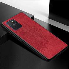 Funda Silicona Carcasa Ultrafina Goma con Magnetico S04D para Samsung Galaxy A91 Rojo