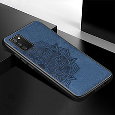 Funda Silicona Carcasa Ultrafina Goma con Magnetico S04D para Samsung Galaxy M02s Azul