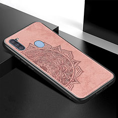 Funda Silicona Carcasa Ultrafina Goma con Magnetico S04D para Samsung Galaxy M11 Oro Rosa