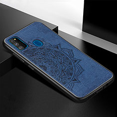 Funda Silicona Carcasa Ultrafina Goma con Magnetico S04D para Samsung Galaxy M21 Azul