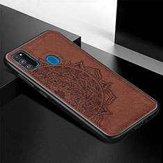 Funda Silicona Carcasa Ultrafina Goma con Magnetico S04D para Samsung Galaxy M21 Marron