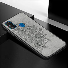 Funda Silicona Carcasa Ultrafina Goma con Magnetico S04D para Samsung Galaxy M30s Gris