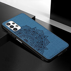 Funda Silicona Carcasa Ultrafina Goma con Magnetico S04D para Samsung Galaxy M32 5G Azul